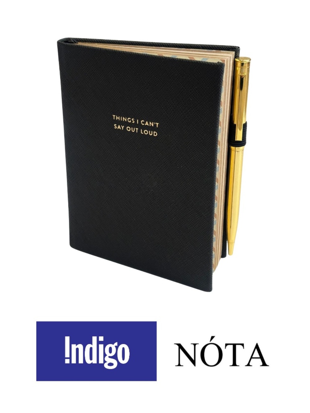 Indigo nota “Things I Can’t Say Out Loud” Leather-like Notebook With Pen